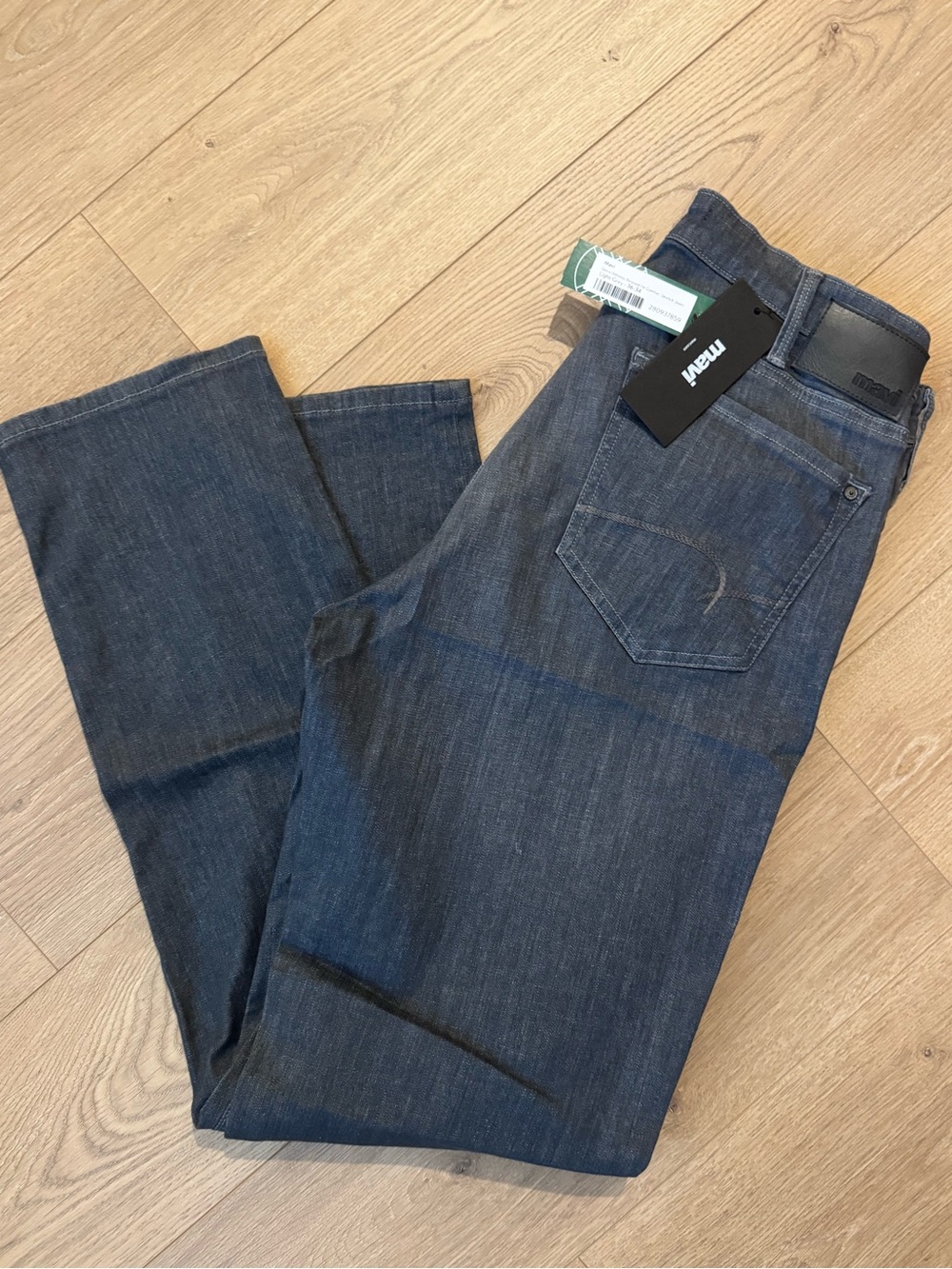 Men's Mavi Dark Grey/Blue Straight-Leg Jeans